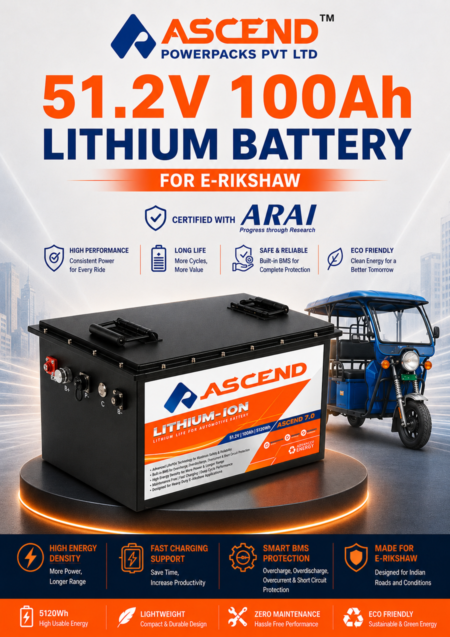 51.2V 100Ah Lithium Battery for E-Rickshaw